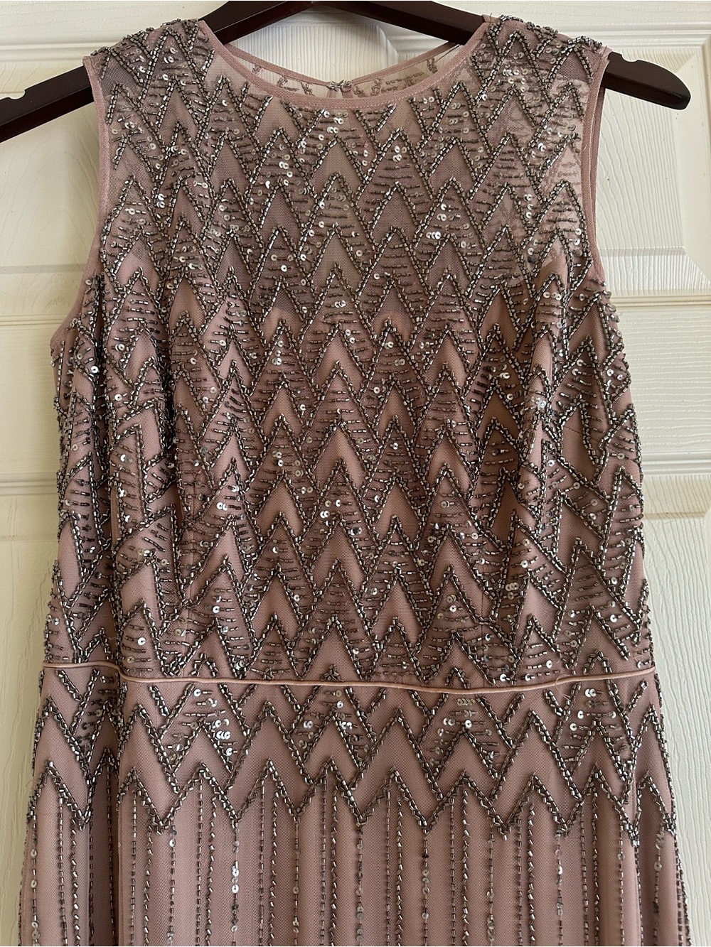 Christina Wu Mauve Beaded Evening Gown - Picture 2 of 10